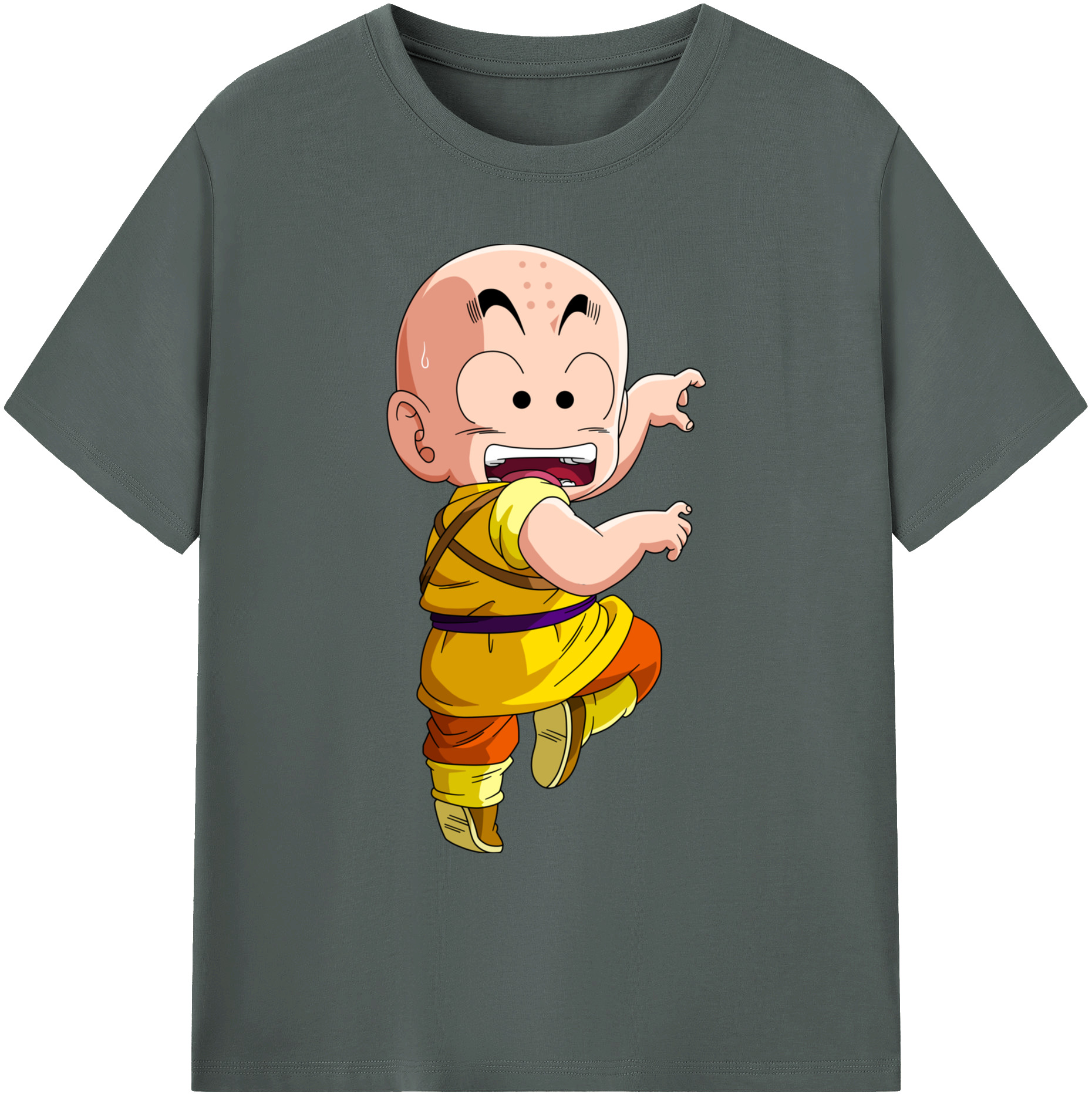 （画像用） ドラゴンボール クリリン DRAGON BALL krillin 綿100％ メンズ半袖Tシャツ｜肌触りやわらか＆通気性
